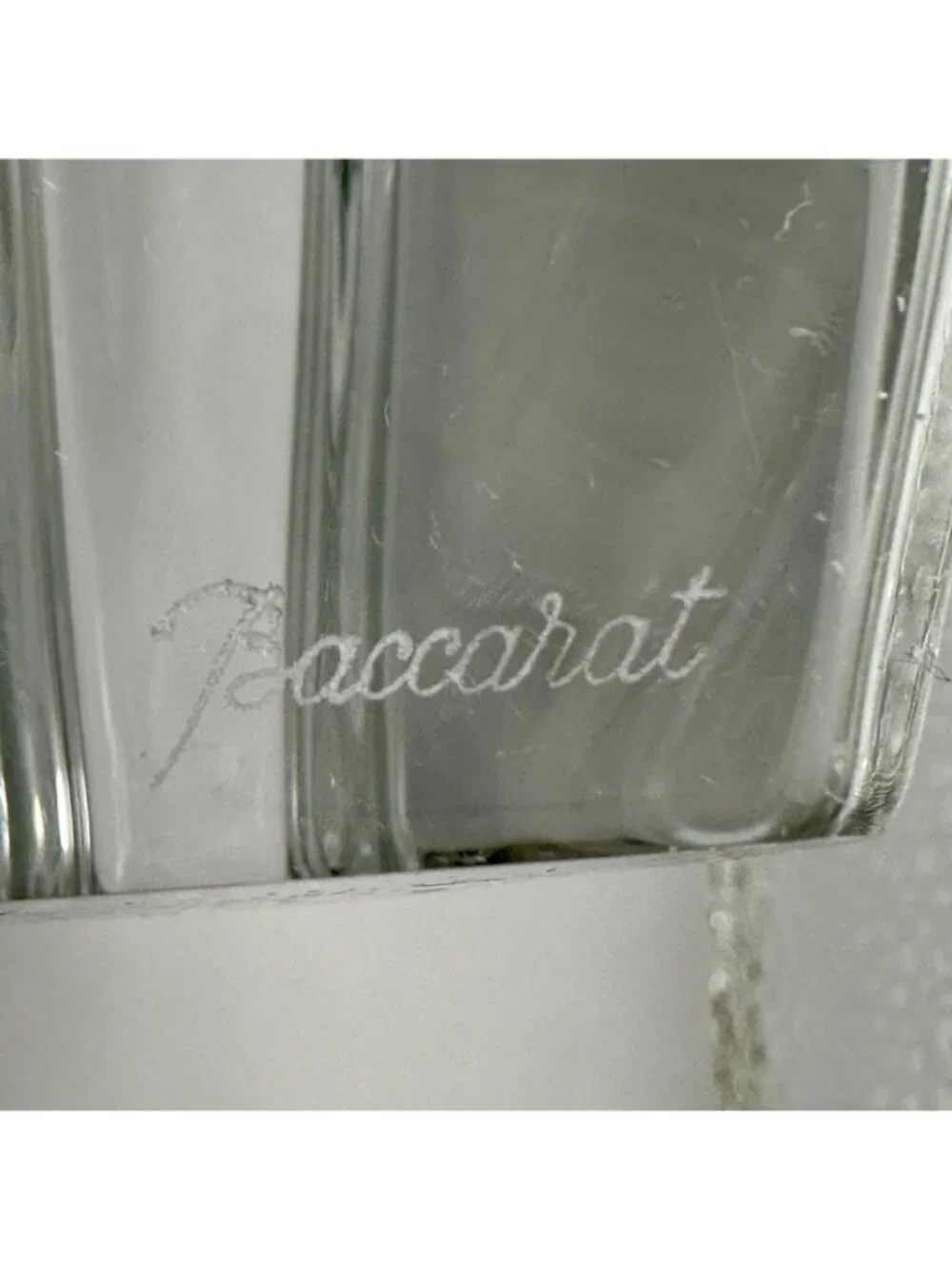 Baccarat Signed Bouton D'Or Gold Button Triangular Art Glass Crystal Vase 6